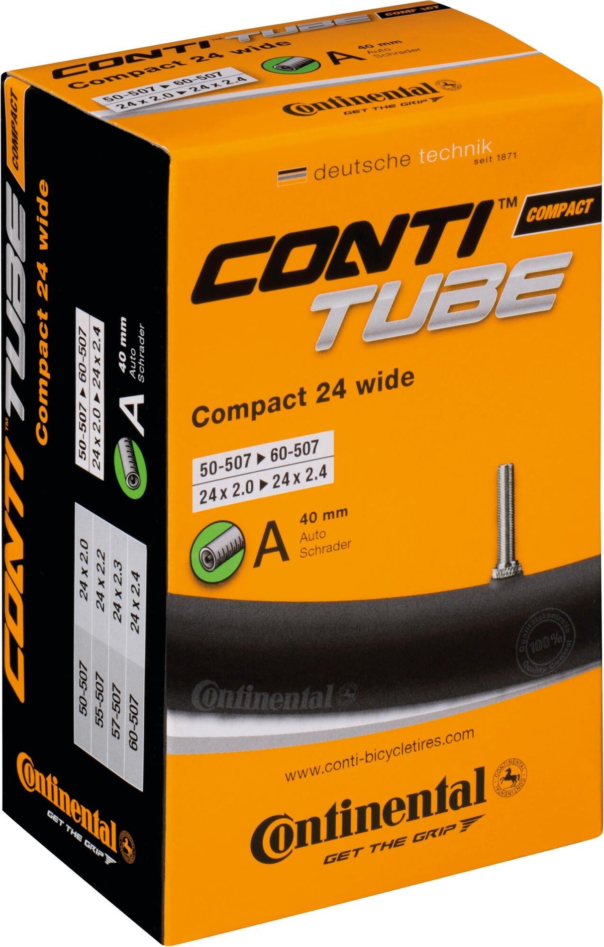 Continental inner tube DV10 Compact Wide 24 inch 47 60-507 DV 40 mm