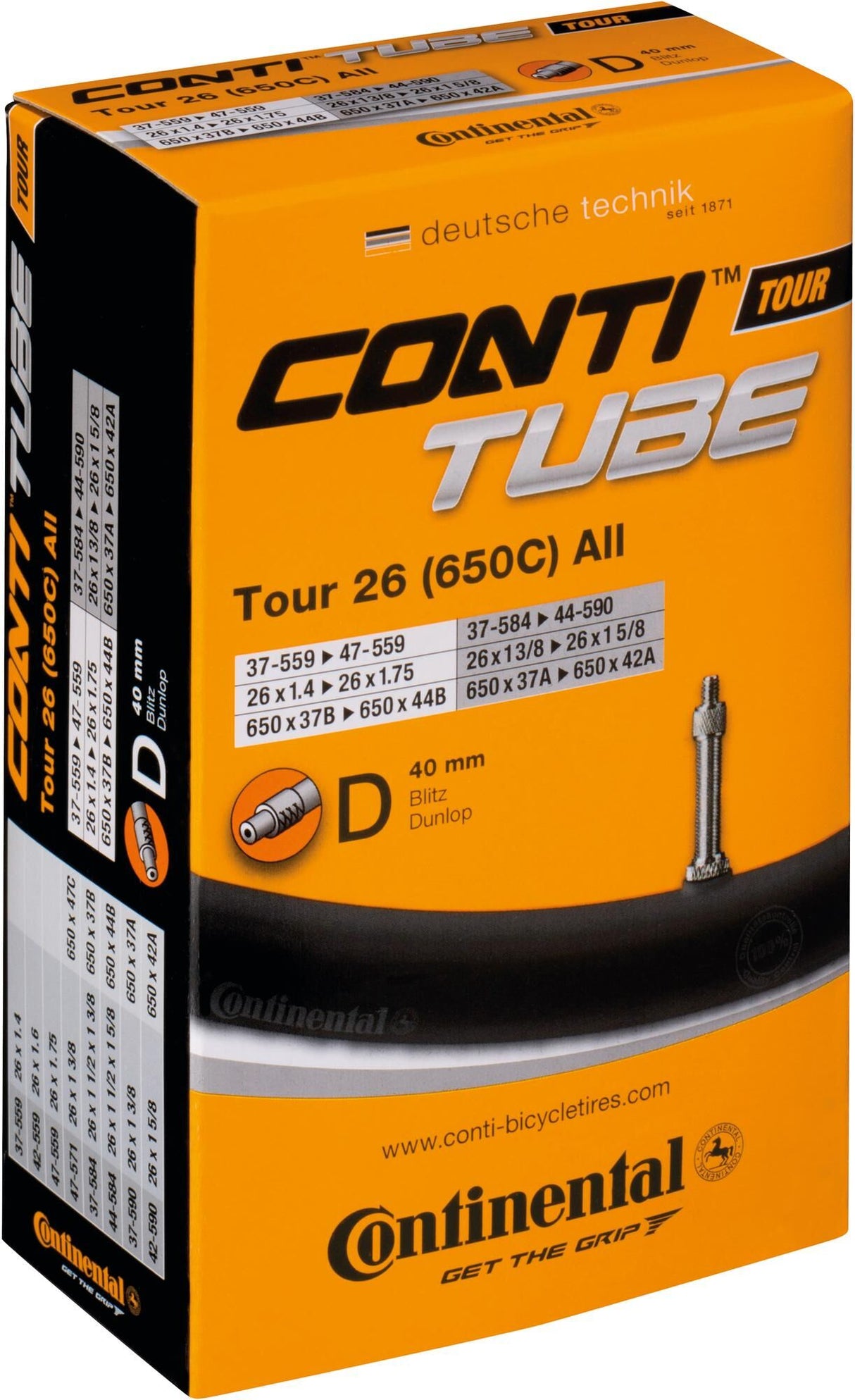 Kontinentale bannenzegen Tube DV12 26 Inch 37 47-559-590 DV 40 mm