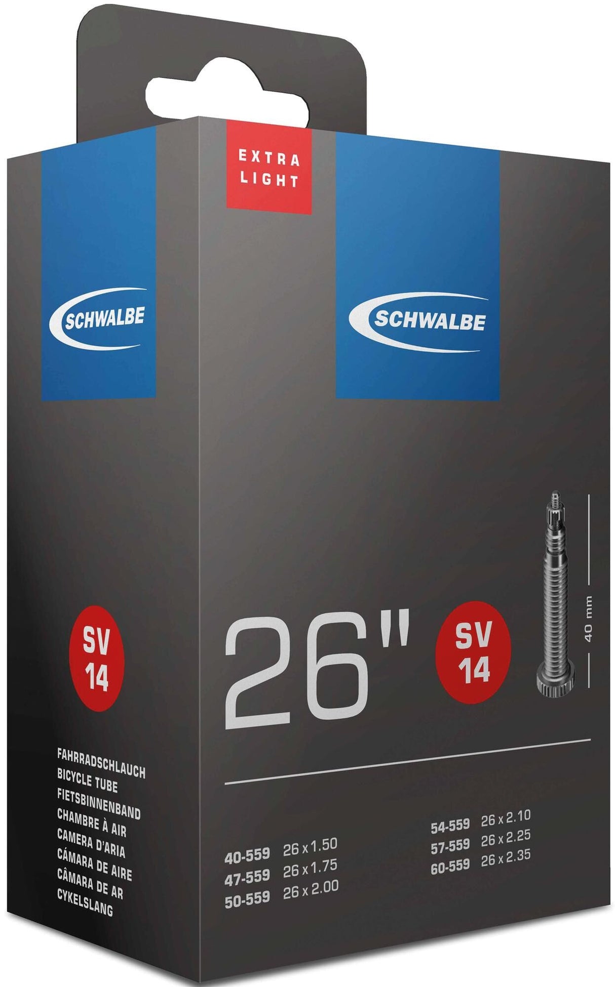 Schwalbe Vnitřní trubice 26 x 1,50 2,35 (40 60-559) FV 40 mm