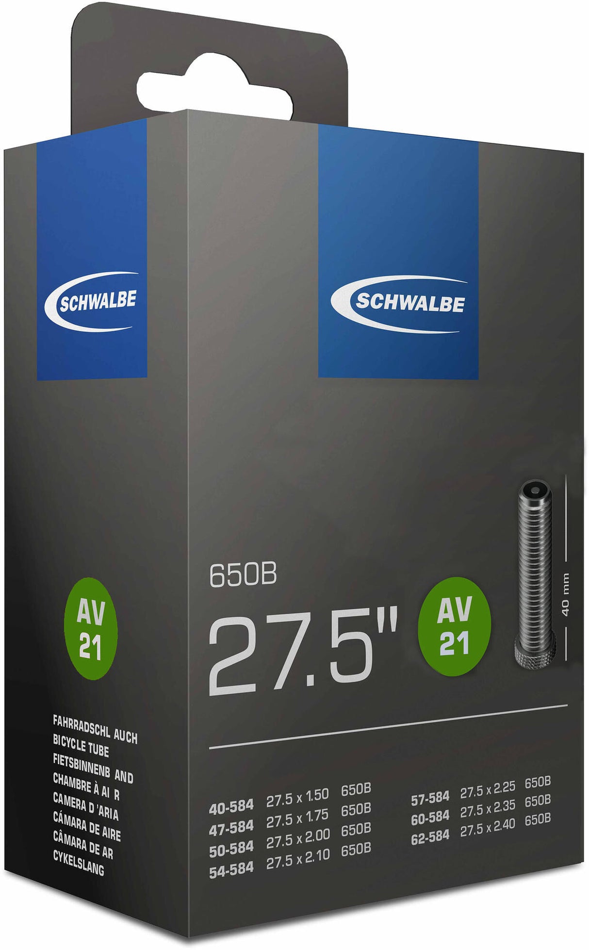 Schwalbe Inner Tube AV21 27,5 40 62-584