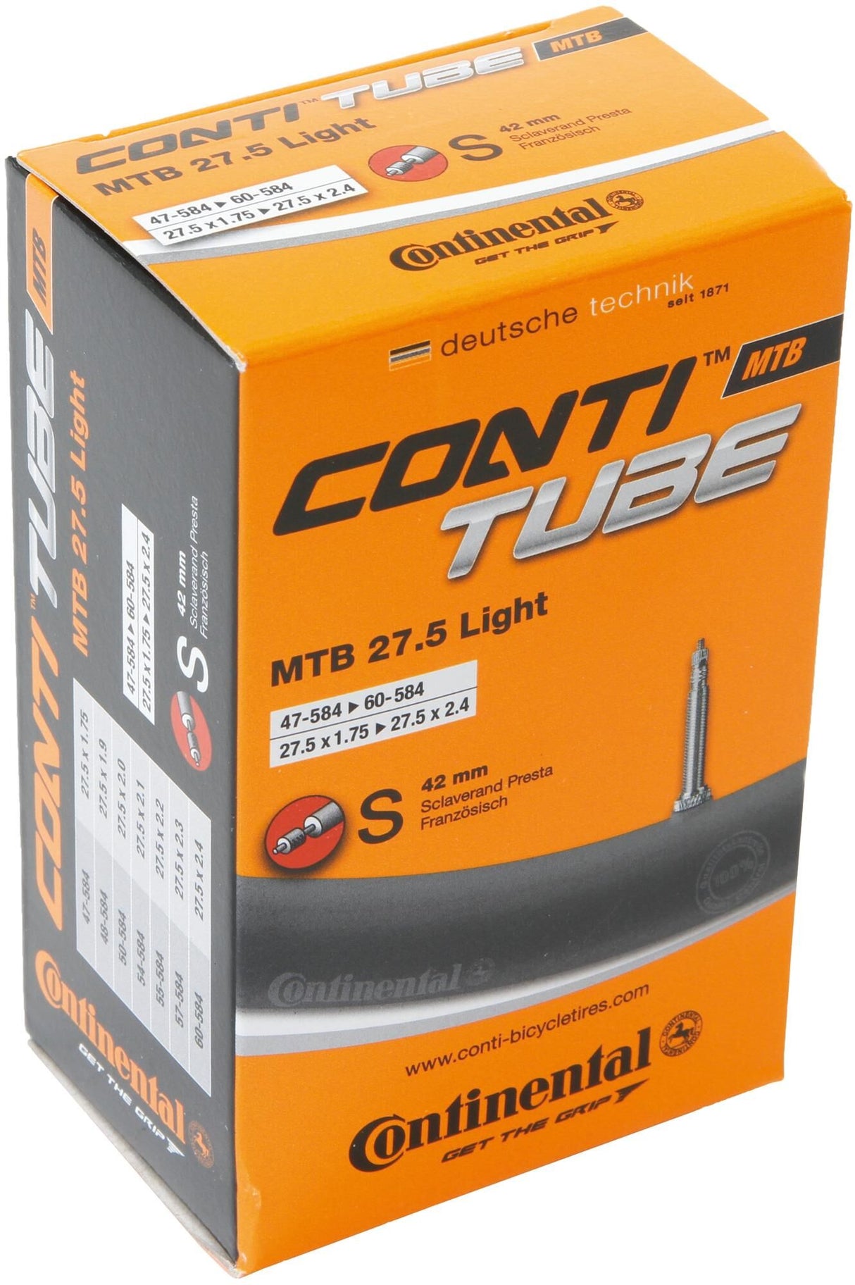 Continental Mtb binnenband light 27½x1.75 2.4 sv 42mm presta