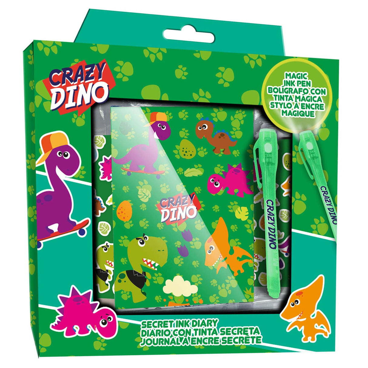 Kids Licensing Diary with stickers and secretary pen dinosaurus