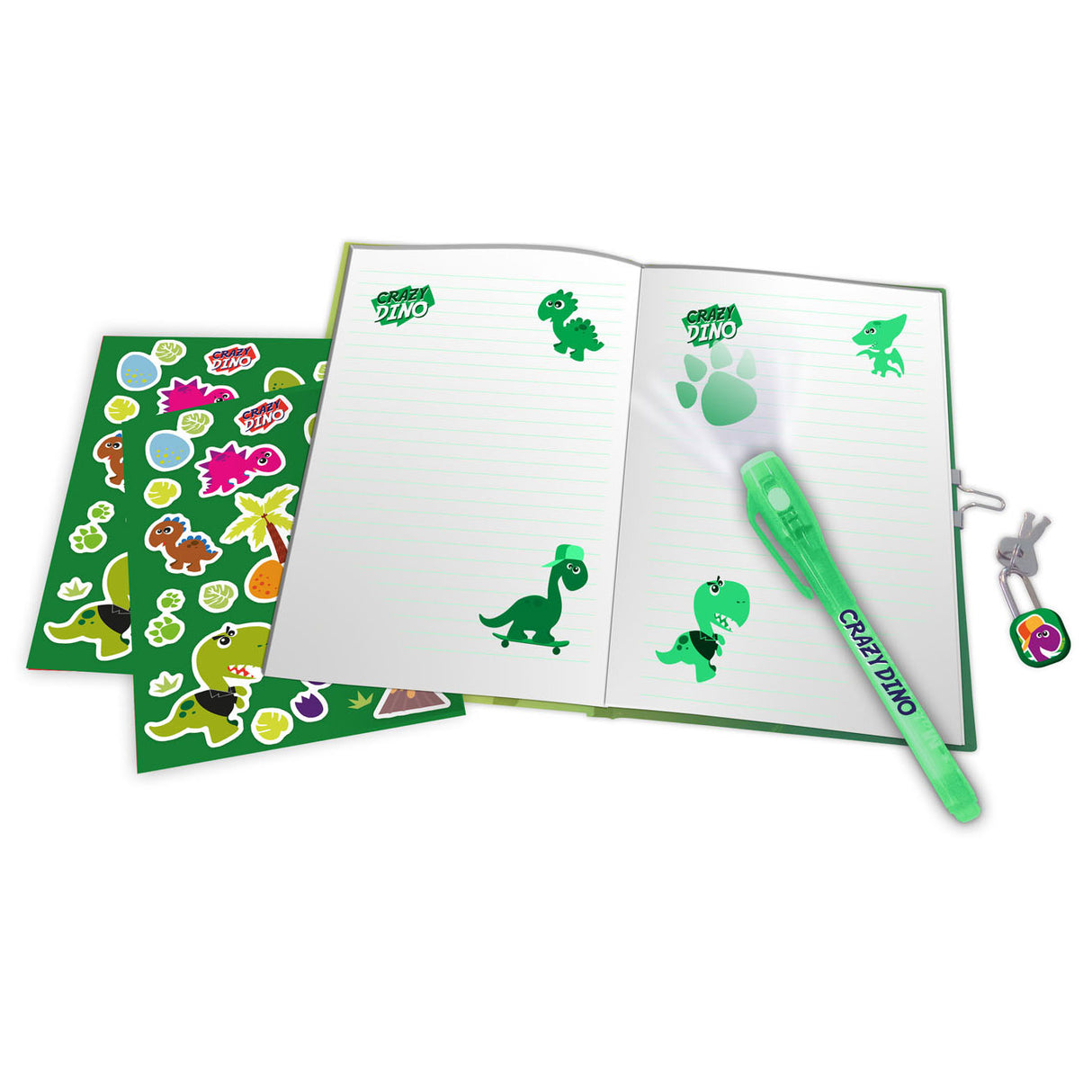 Kids Licensing Diary with stickers and secretary pen dinosaurus