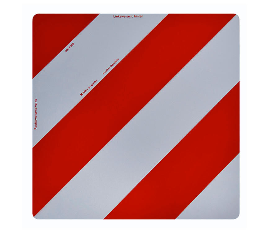 Ad warning sign white plus guide warning sign 423x423mm ri white plus guide