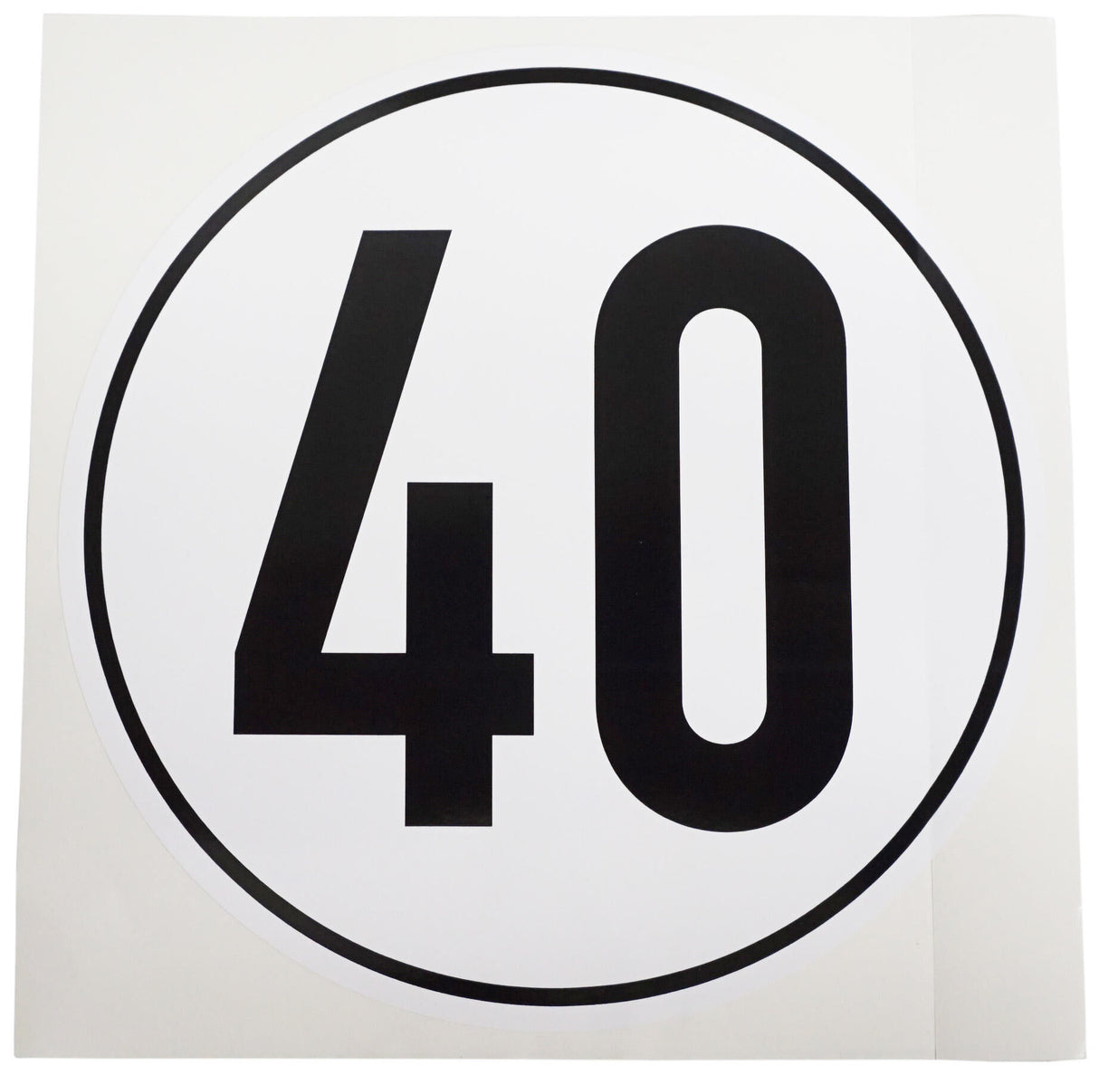 Ad information board white plus guide geschwindigkeit kilometer sign 40km white plus guide