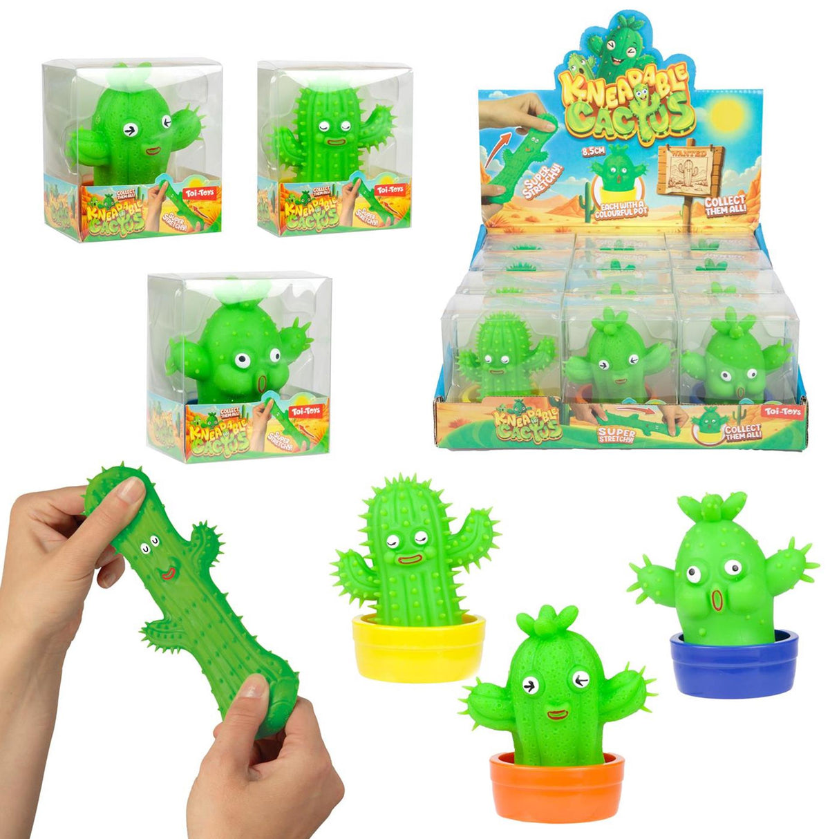 Toi-toys stretchy kneedcactus met potje
