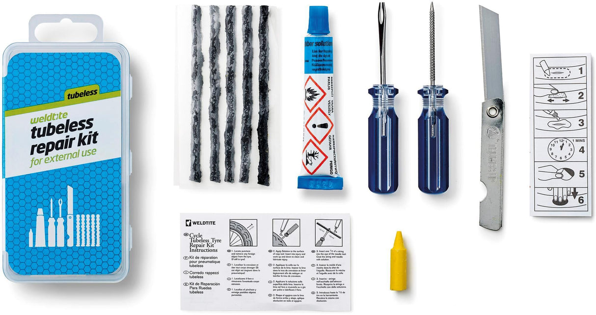 Weldtite reparatie-assortiment tubeless repair kit