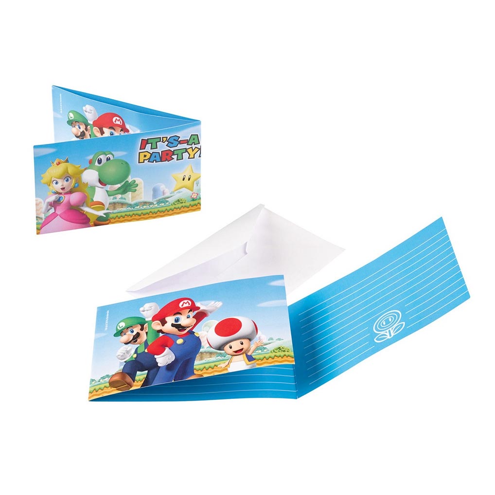 Super Mario Super Mario invitations, 8th.