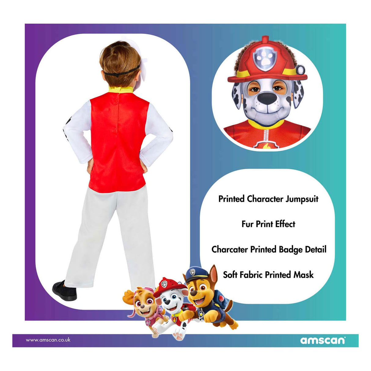 Kostém dětského kostýmu Paw Patrol Marshall, 4-6 let