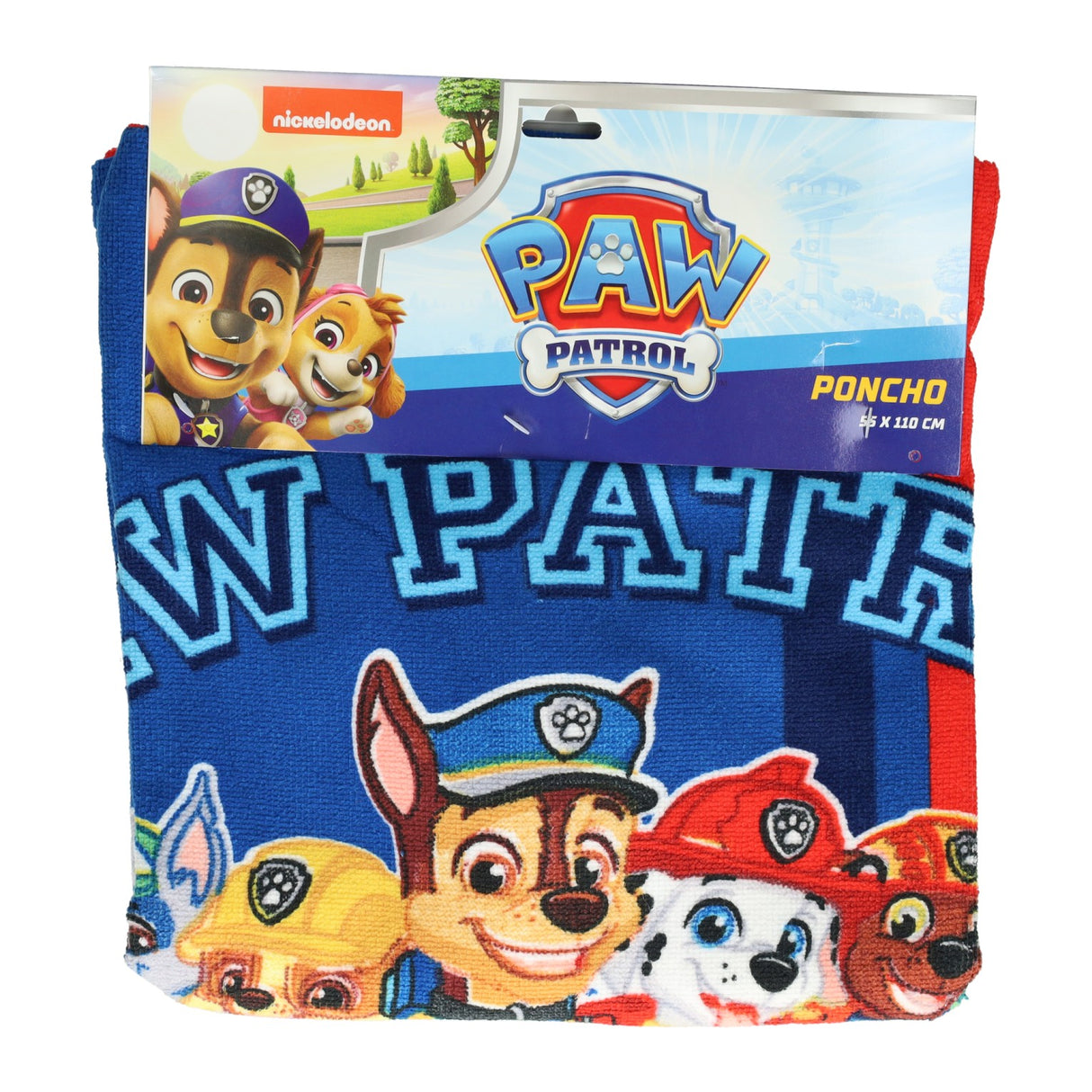 Paw patrol handdoek poncho 55x110cm