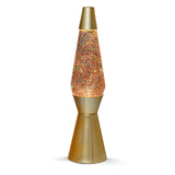 Lampe à lave Paillettes Dorées, 40cm