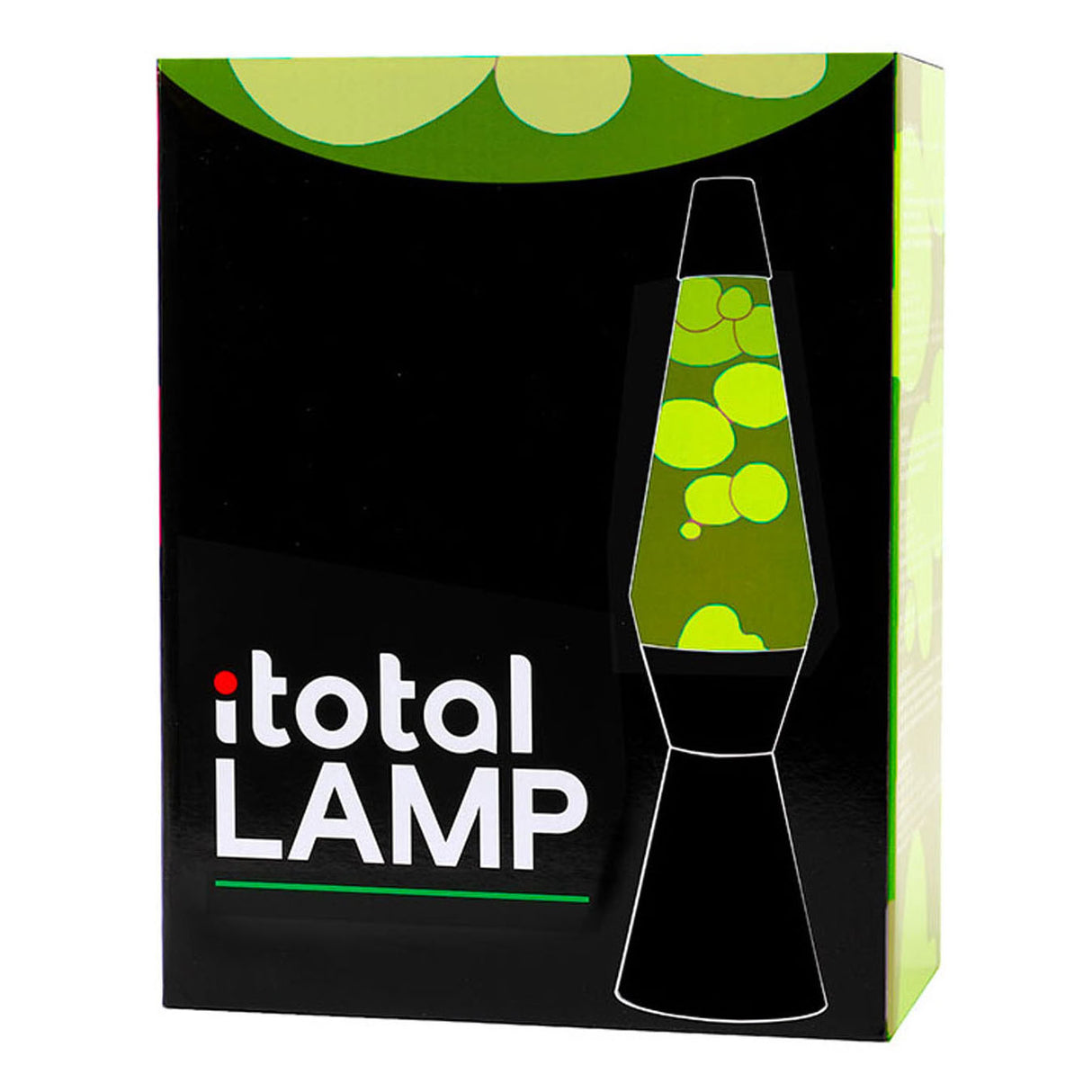 Itotal Lavalamp Black Green, 40 cm