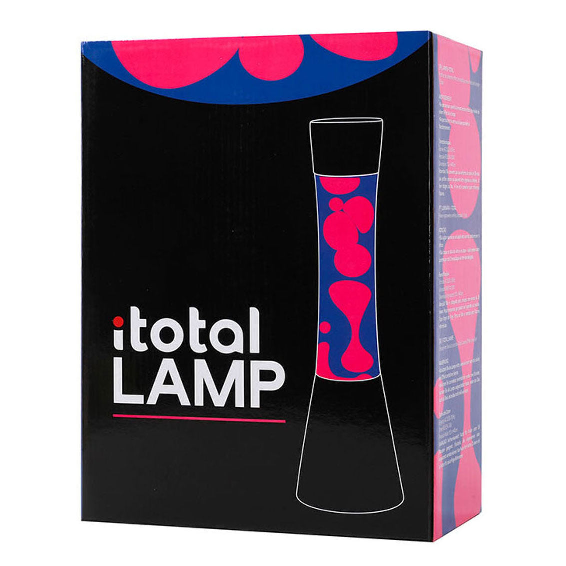 Itotal Lavalamp Black Purple Pink, 40cm