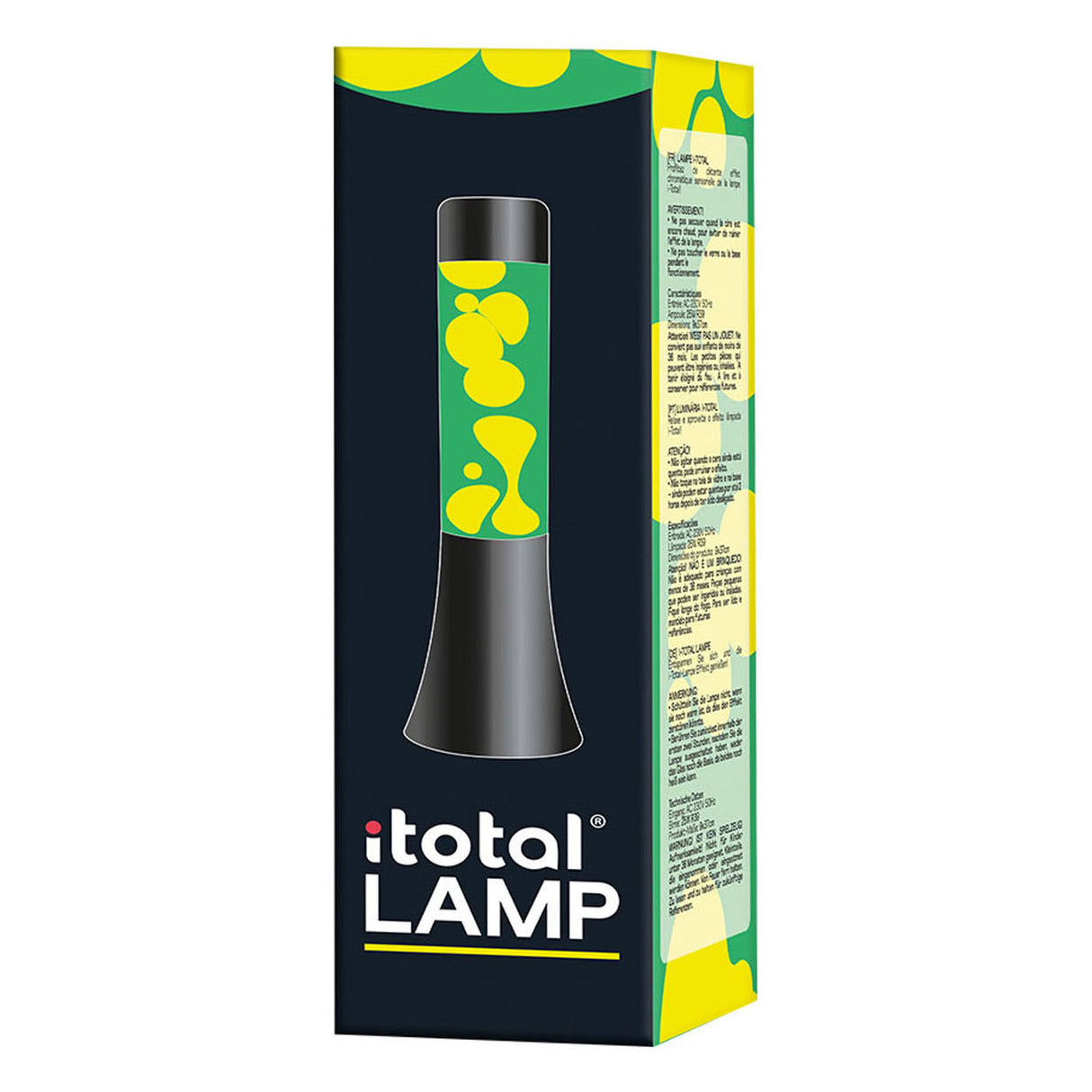 Itotal Lavalamp Black Green White, 30cm