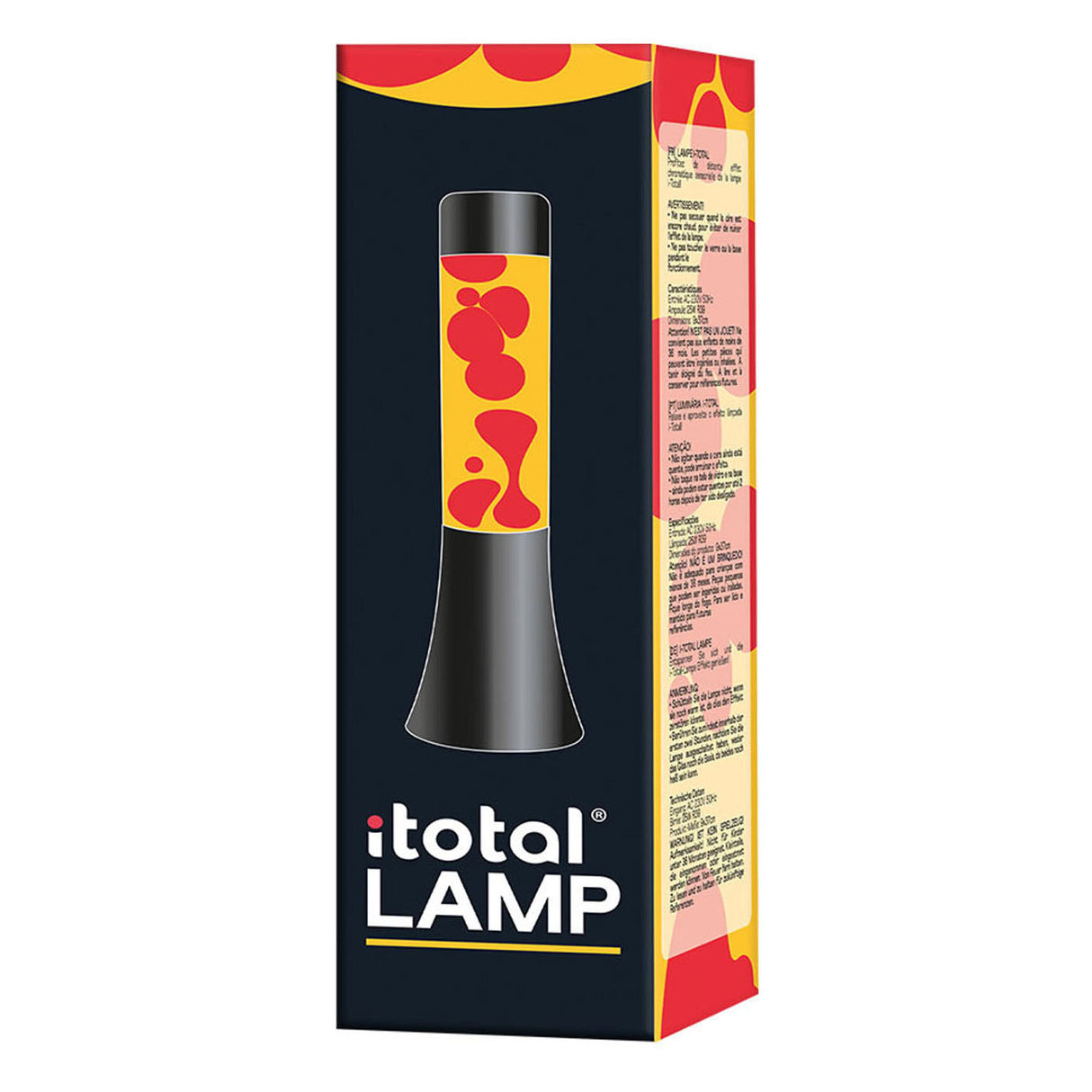 Lavalamp Black Orange Red, 30 cm