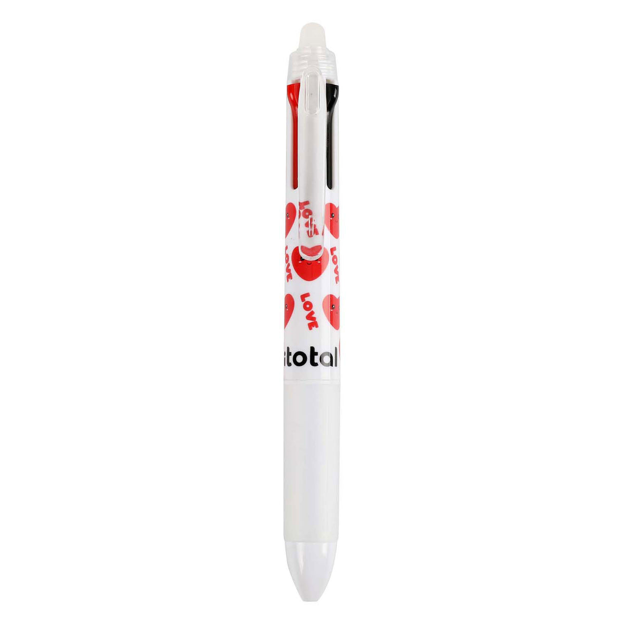 Stylo coeur multicolore effaçable Itotal 4en1