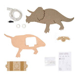 De Tjalle y Jasper - lámpara de pared dino triceratops - madera
