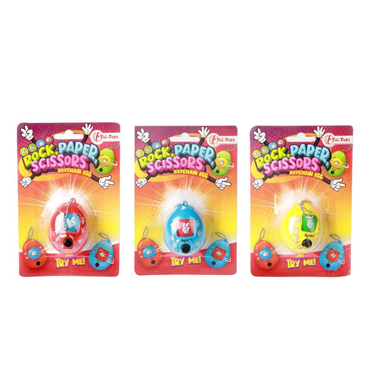Toi-Toys Keyring Egg Rock Paper Scissors Game