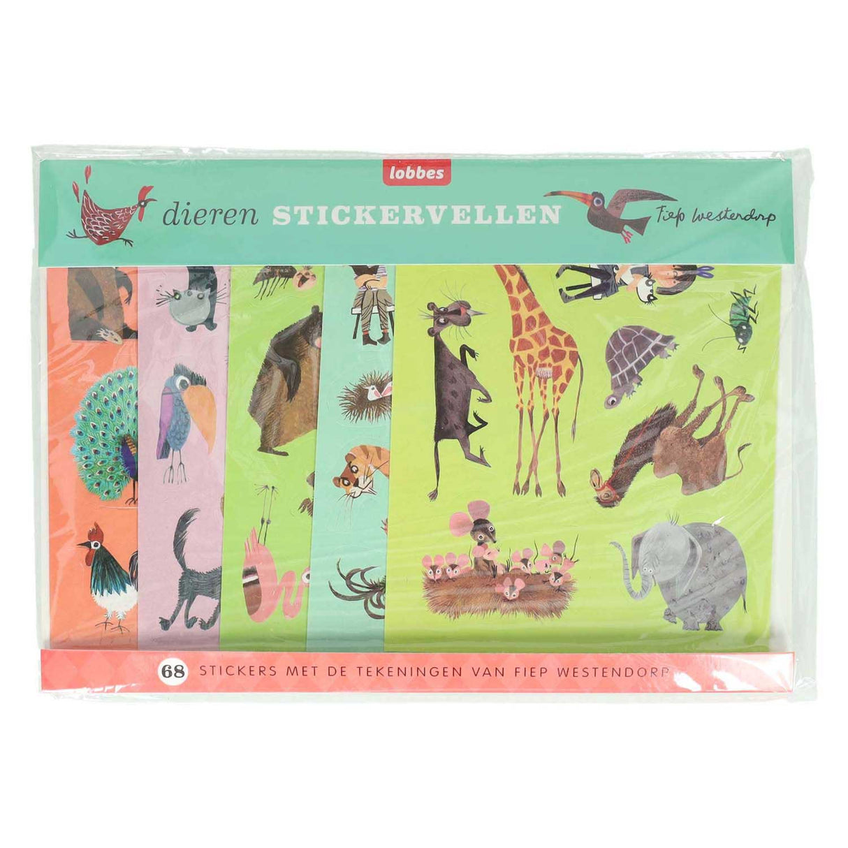 Wins holland dieren van fiep stickervellen, 5st