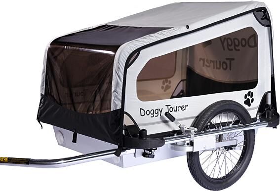 Doggytourer fiets-hondenkar doggy tourer m dog trailer kids touring doggy tourer m sil. bl.