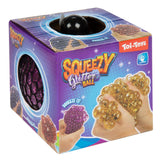 Toi-toys fun glitter squeeze ball in net, 10cm