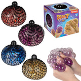 Toi-toys fun glitter squeeze ball in net, 10cm