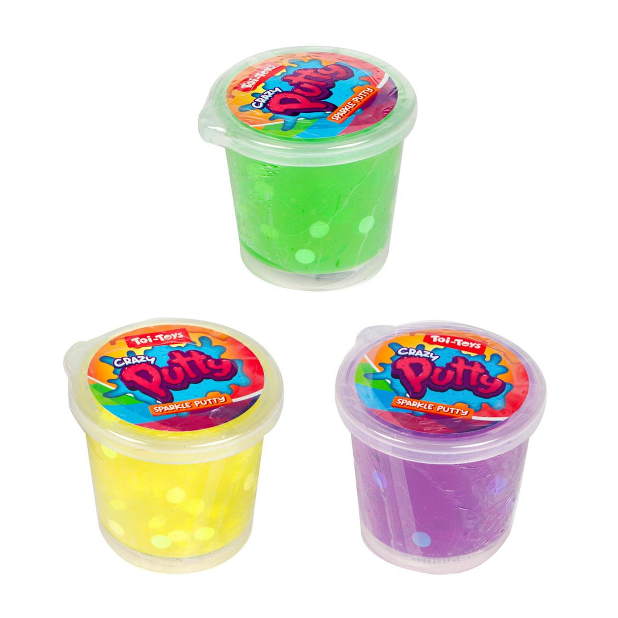 Toi-toys putty met gliters 6ass