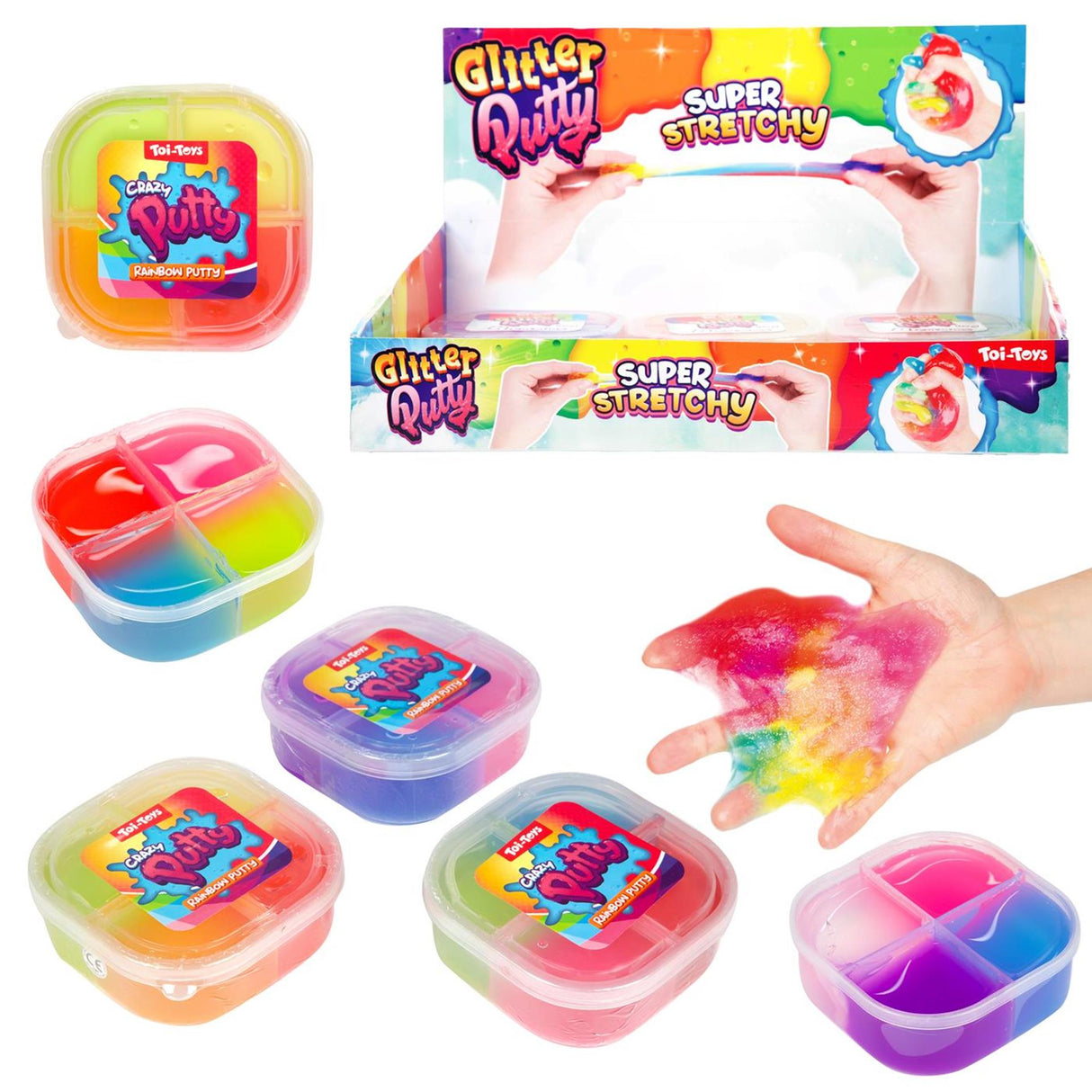 Toi-toys fun glitter putty quattro