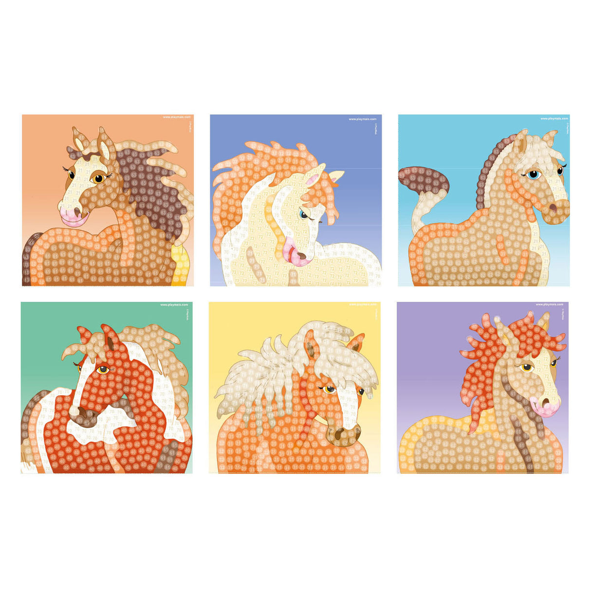 Playmais trendy mosaikkhester (> 3000 stykker)
