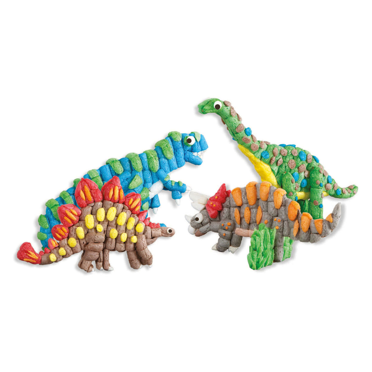 Cartes de décoration de Playmais Dino, 4st.