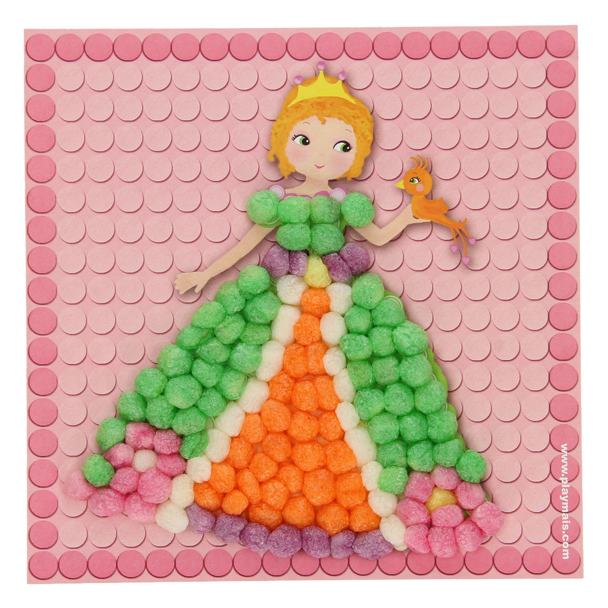 Karty mozaiky Playmais zdobí princeznu