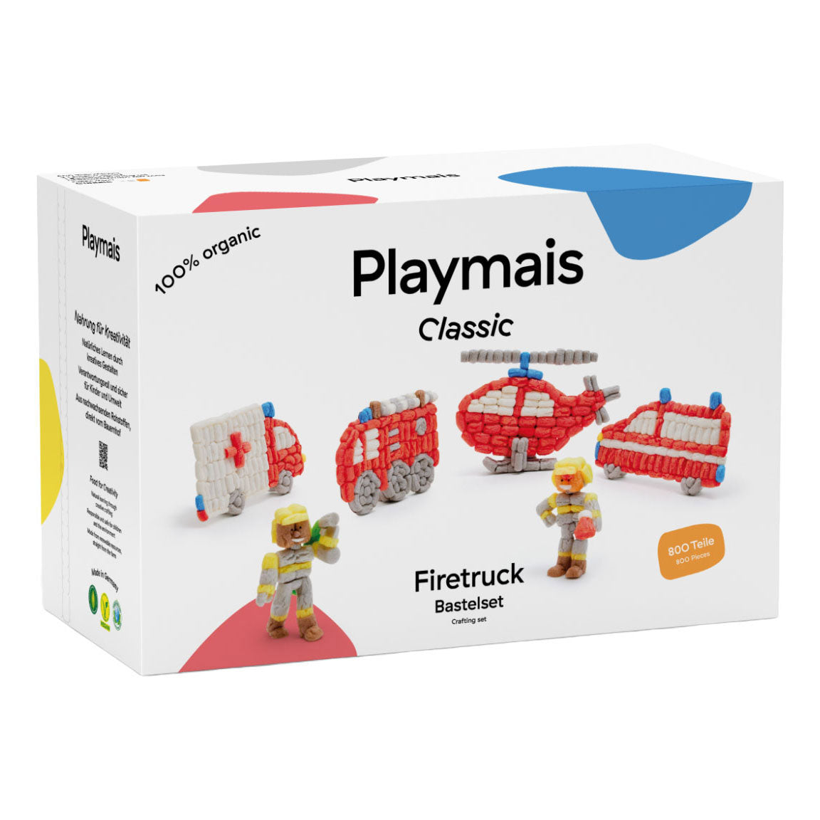 Klasická hasičská jednotka Playmais - 800 kusov