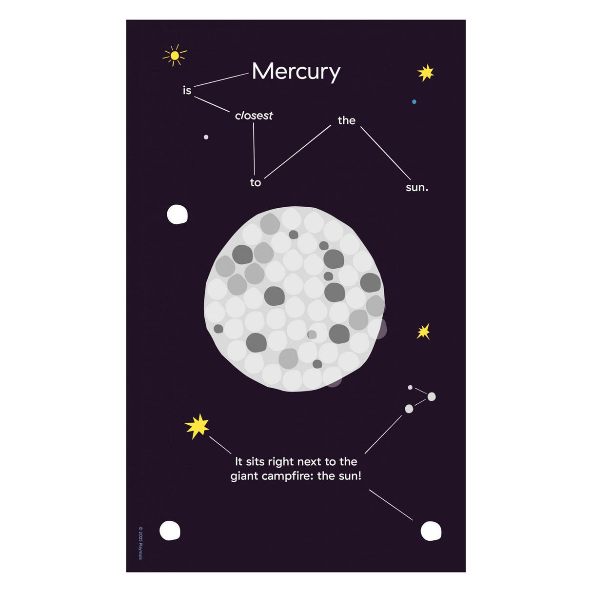 Playmais mosaic cards decorating solar system