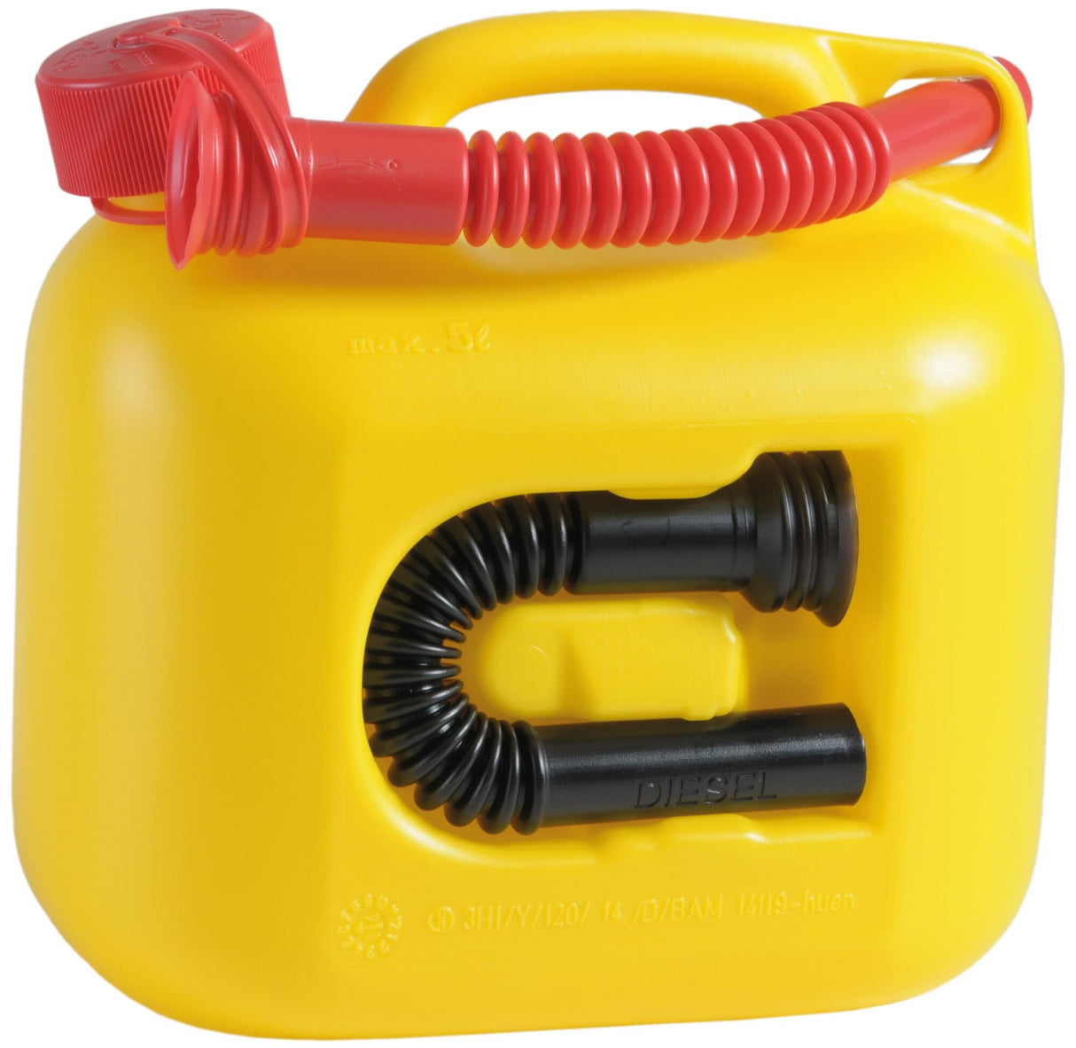 Hünersdorff jerrycan premium (un) gasoline canister 5l yell plastic, un