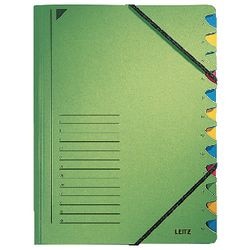 Leitz sorting file green cardboard a4