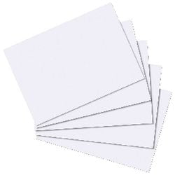 Herlitz A7 Index Cards, 175 gsm, white lined