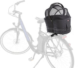 Trixie Bicycle Basket on the back black with cushion and hood