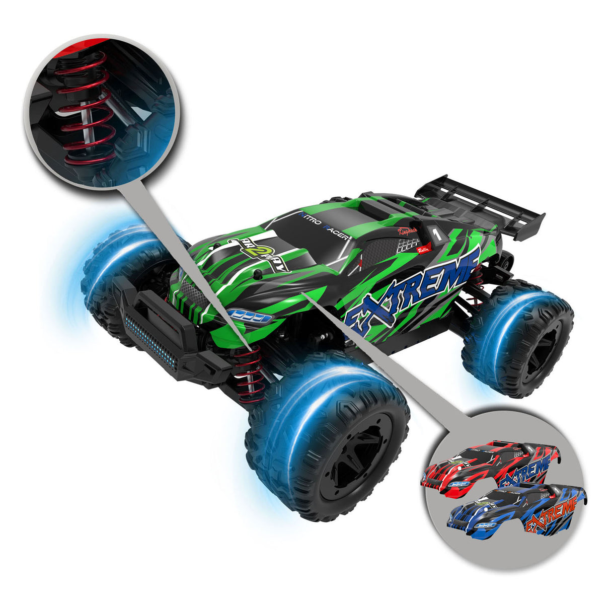 Gear2play rc nitro racer superfast bestuurbare auto - 1:18