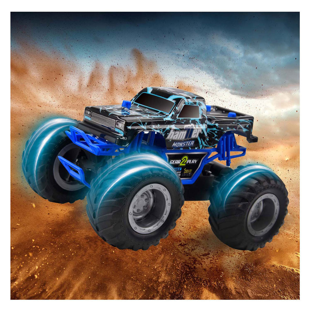 Gear2play rc bestuurbare auto monster hammer