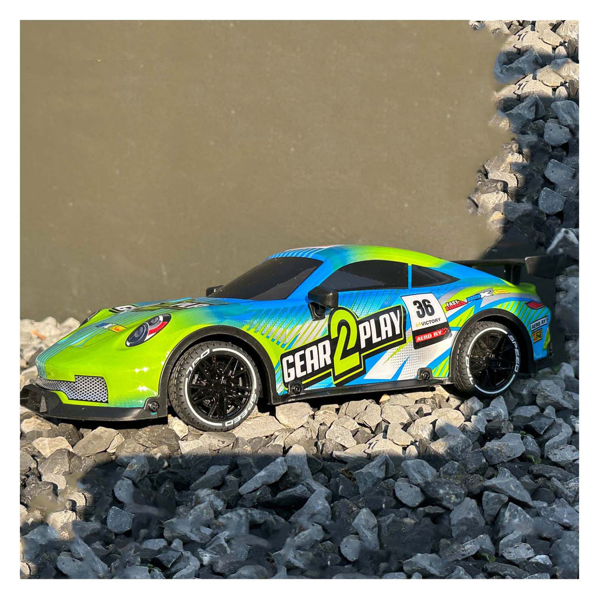 Gear2play rc night flash bestuurbare auto