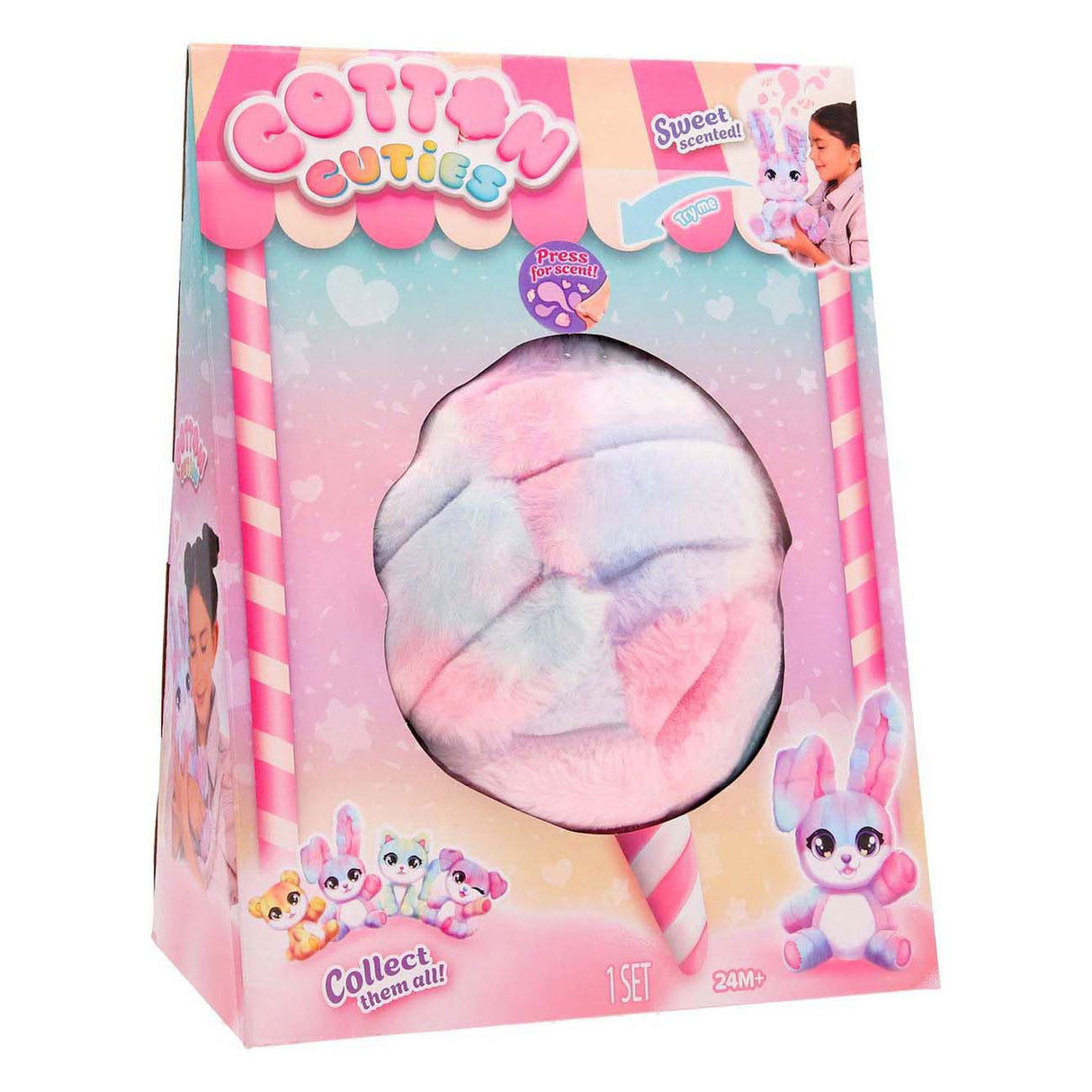 Coniglietto Spectron Cotton Cuties - peluche profumato di zucchero filato - 30 cm