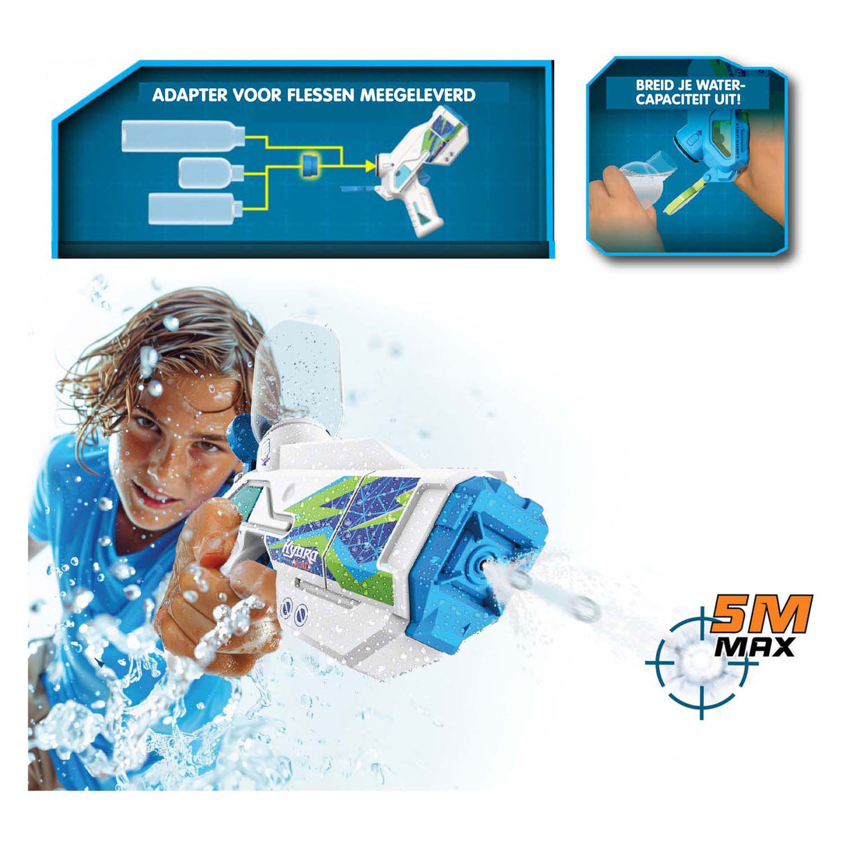 Srebrny hydro szalony - Mini Waterpistolen 2 -pak