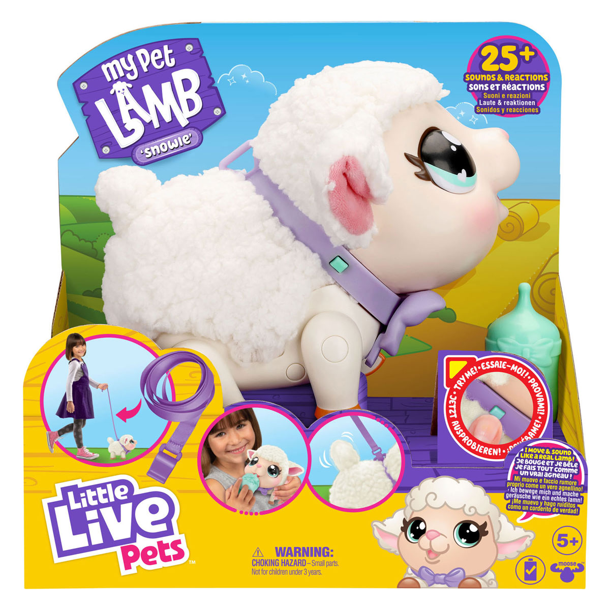 Moos Spillsaachen kleng Live Hausdéieren meng Hausdéieren huet Snowie Interaktiven Playfigur
