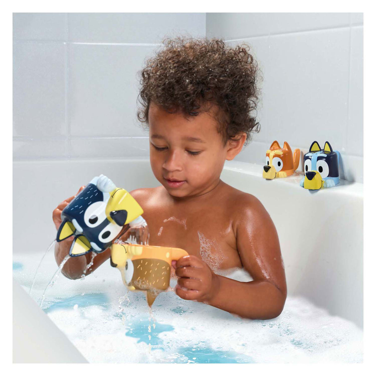 Tomy bluey family bath cups, 4 pcs.