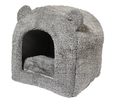 40 winks Cat basket igloo teddy gray