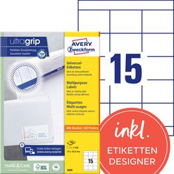 Multifunctional labels Avery QuickPeel 1500 pcs