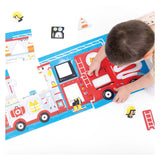 Panda banane - adapter le puzzle au camion de pompiers - 23 pcs.