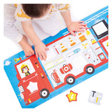 Panda banane - adapter le puzzle au camion de pompiers - 23 pcs.