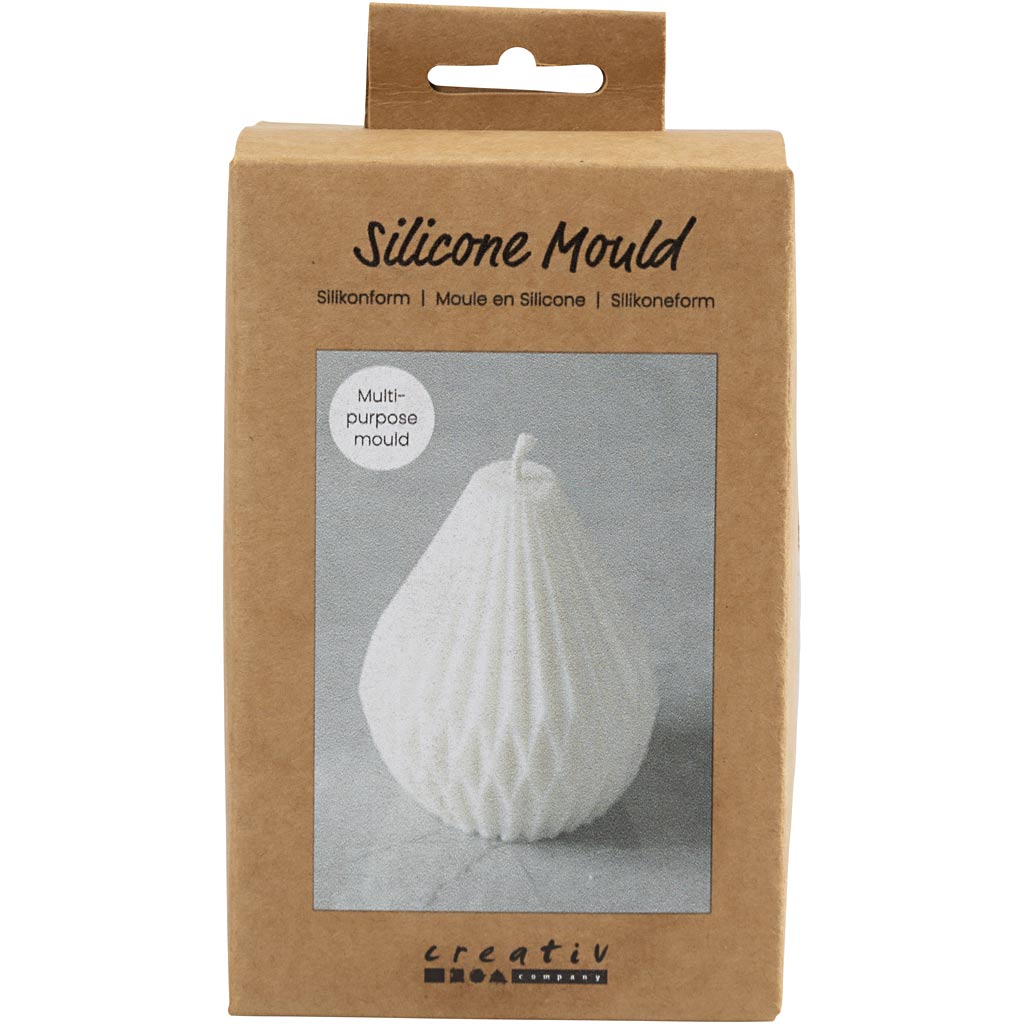 Creativ company siliconen vorm, geribbelde druppelvorm, h: 8 cm, d 7 cm, 1 stuk 1 doos