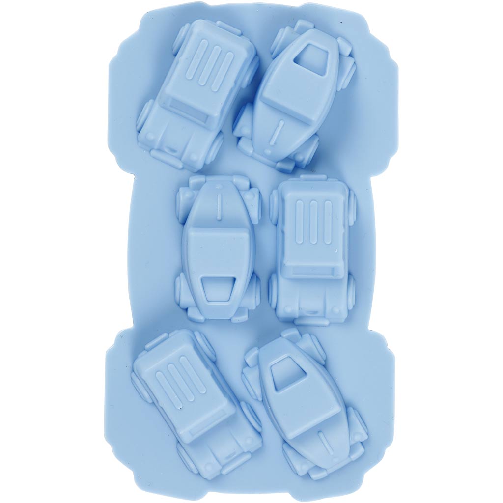 Creativ company silicone molds, cars, h: 2.5 cm, l: 3 cm, w: 4.5 cm, 12.5 ml, 1 piece
